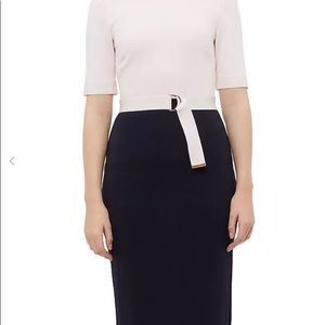 Ted Baker Wandee sheath dress navy and blush, 6